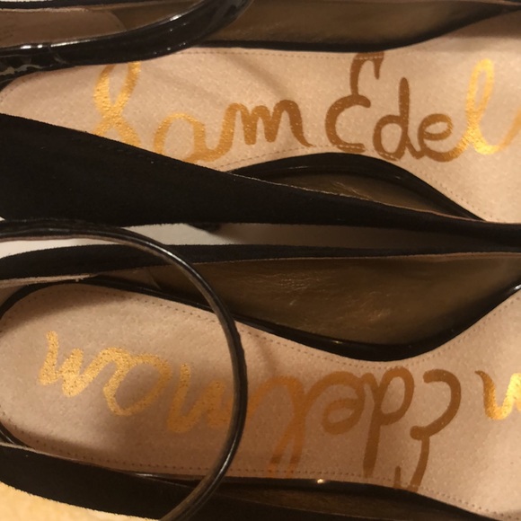 Sam Edelman BlackSuede/Patent Heels - Picture 6 of 15